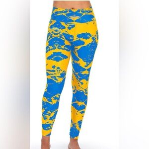NFL Zubaz Women's Los Angeles Chargers Team Colors Lava Leggings XXL NWT